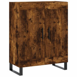 Berkfield Elegant Highboard Smoked Oak 69.5X34X180 Cm Engineered Wood - thumbnail 7