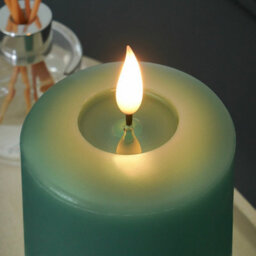 Festive Lights Ember™ Battery Signature Sage Green Candle, 12.5Cm - thumbnail 2