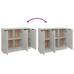 Vidaxl Sideboard Concrete Grey 90.5X30X70 Cm Engineered Wood - thumbnail 8