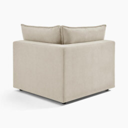 Furniturebox Uk Echo Cream Linen-Look Fabric 4 Seater Modular Corner Sofa - thumbnail 7