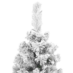 Walplus Slim Artificial Christmas Tree With Flocked Snow Green 180 Cm Pvc - thumbnail 4