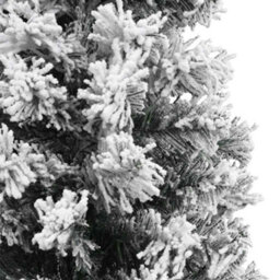 Walplus Slim Artificial Christmas Tree With Flocked Snow Green 180 Cm Pvc - thumbnail 5