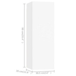 Berkfield 6 Piece Tv Cabinet Set White Engineered Wood - thumbnail 8
