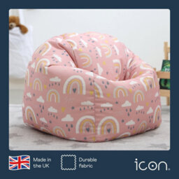 icon Kids Rainbow Bean Bag Chair Pink Childrens Bean Bags - thumbnail 5