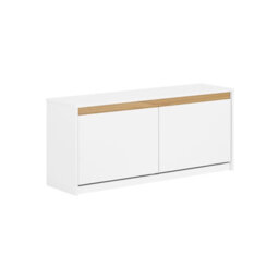 Sobuy Fsr171-W, Hallway Shoe Bench Shoe Cabinet Shoe Rack With 2 Flip-Drawers,white,w103.5Xd30Xh46.5