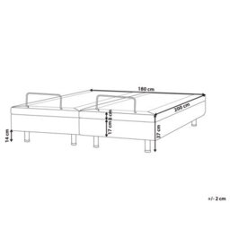 Beliani Adjustable Bed Without Headboard Fabric Duke 180 X 200 Cm (Eu Super King) Beige - thumbnail 3