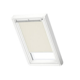 Velux Original (Dkl) Light Beige Blackout Roller Blind For Velux Roof Window Ck02 With White Side Rails - thumbnail 1