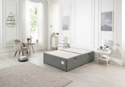 Somnior Beds Somnior 2Ft6 Millbank Ottoman Bed-Side Opening-Silver Linen - thumbnail 2