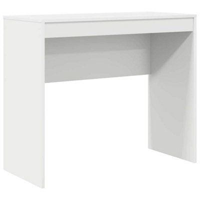 Berkfield Modern Writing Desk White Engineered Wood Medium Minimalistic - image 1