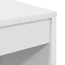 Berkfield Modern Writing Desk White Engineered Wood Medium Minimalistic - thumbnail 8