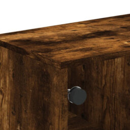 Berkfield Coffee Table With Glass Doors Smoked Oak 68.5X50X50 Cm - thumbnail 8