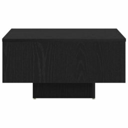 Berkfield Black Oak Coffee Table - 60X60X31.5 Cm - Made With Engineered Wood - thumbnail 5