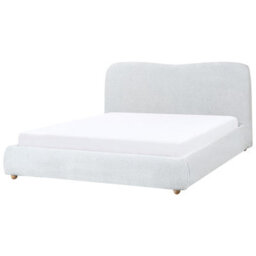 Beliani Ottoman Bed Fabric Blagnac 160 X 200 Cm (Eu King Size) Light Grey - thumbnail 6