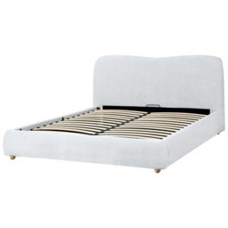 Beliani Ottoman Bed Fabric Blagnac 160 X 200 Cm (Eu King Size) Light Grey - thumbnail 4