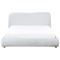 Beliani Ottoman Bed Fabric Blagnac 160 X 200 Cm (Eu King Size) Light Grey - thumbnail 7