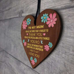 Red Ocean Mothers Day Gift Hanging Wood Sign For Mum Mummy Heart Love Sign Birthday Gift Ideas For Mum - thumbnail 7
