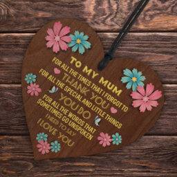 Red Ocean Mothers Day Gift Hanging Wood Sign For Mum Mummy Heart Love Sign Birthday Gift Ideas For Mum - thumbnail 6