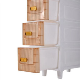 4 Tier Tea Slim Storage Cabinet Narrow Slide Out Drawers Bathroom Kitchen Gap Storage Unit - thumbnail 4