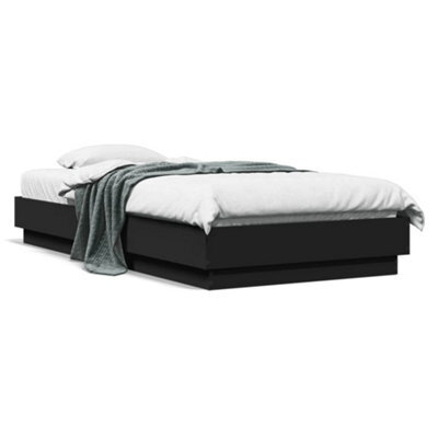 Berkfield Bed Frame Without Mattress With Led Lights Black 75X190 Cm Small Single - image 1