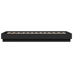 Berkfield Bed Frame Without Mattress With Led Lights Black 75X190 Cm Small Single - thumbnail 7