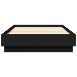 Berkfield Bed Frame Without Mattress With Led Lights Black 75X190 Cm Small Single - thumbnail 6