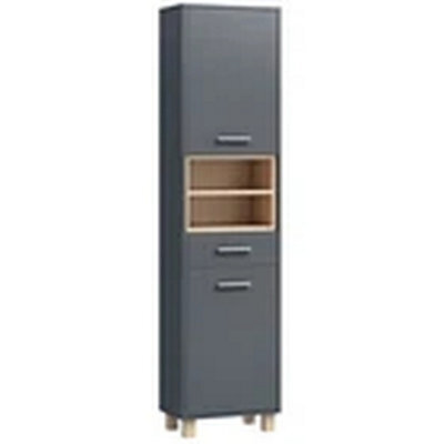 Bathroom Storage Unit With Open Shelves And Drawer - image 1