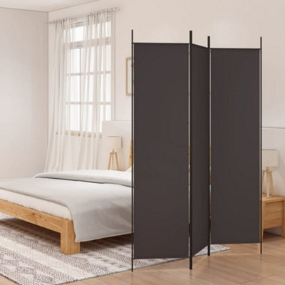 Berkfield 3-Panel Room Divider Brown 150X200 Cm Fabric - image 1