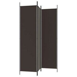 Berkfield 3-Panel Room Divider Brown 150X200 Cm Fabric - thumbnail 5