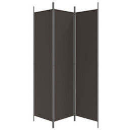 Berkfield 3-Panel Room Divider Brown 150X200 Cm Fabric - thumbnail 4
