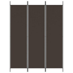 Berkfield 3-Panel Room Divider Brown 150X200 Cm Fabric - thumbnail 3