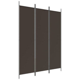 Berkfield 3-Panel Room Divider Brown 150X200 Cm Fabric - thumbnail 2