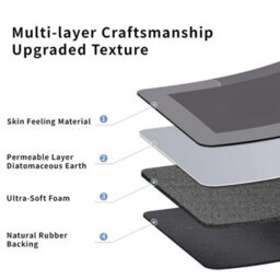 Grey Super Absorbent Floor Mat Soft Quick-Drying Non-Slip Diatom Mud Bath Floor Mat - thumbnail 5