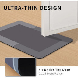 Grey Super Absorbent Floor Mat Soft Quick-Drying Non-Slip Diatom Mud Bath Floor Mat - thumbnail 3