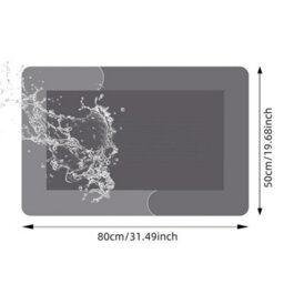 Grey Super Absorbent Floor Mat Soft Quick-Drying Non-Slip Diatom Mud Bath Floor Mat - thumbnail 2