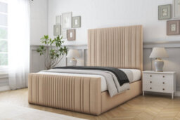 "Sloomy Kingsley Pebble Plush Bed Frame With Mattress With 50"" Upholstered Headboard 2'6 Small Single" - thumbnail 2