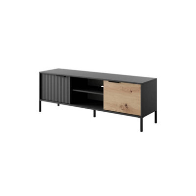 Arte Chic Rave Tv Cabinet In Oak Artisan (H)540mm (W)1530mm (D)400mm - Sleek Design With Storage - image 1