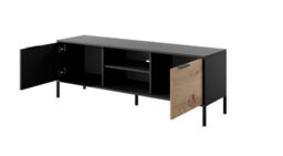 Arte Chic Rave Tv Cabinet In Oak Artisan (H)540mm (W)1530mm (D)400mm - Sleek Design With Storage - thumbnail 2