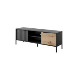 Arte Chic Rave Tv Cabinet In Oak Artisan (H)540mm (W)1530mm (D)400mm - Sleek Design With Storage