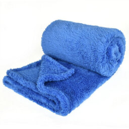 Ehc Teddy Super Soft Fleece Warm Throw Thermal Sofa Blanket 130 X 170Cm - Blue - thumbnail 2