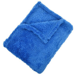 Ehc Teddy Super Soft Fleece Warm Throw Thermal Sofa Blanket 130 X 170Cm - Blue - thumbnail 3