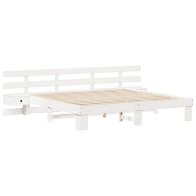 Berkfield Modern With Drawer White 180 X 200 Cm Wood - image 1