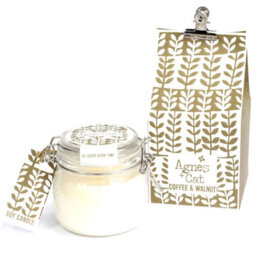 Serenityy Coffee & Walnut Soy Wax Candle 400Ml - Kilner Jar, Clampt Lid, Home Fragrance