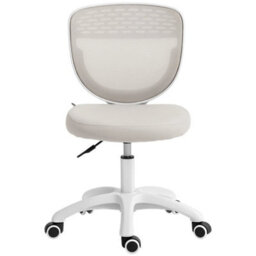 Office Chair, Mesh Armless Desk Chair With Swivel Wheels, Grey - thumbnail 1