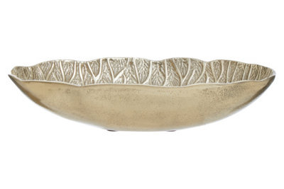 Orsina Luxurious Gold Finish Lotus Leaf Bowl With Sculptural Design, Stylish Decorative Bowl For Coffee Table - image 1