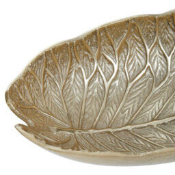 Orsina Luxurious Gold Finish Lotus Leaf Bowl With Sculptural Design, Stylish Decorative Bowl For Coffee Table - thumbnail 4