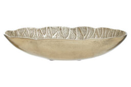 Orsina Luxurious Gold Finish Lotus Leaf Bowl With Sculptural Design, Stylish Decorative Bowl For Coffee Table