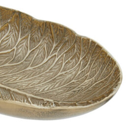 Orsina Luxurious Gold Finish Lotus Leaf Bowl With Sculptural Design, Stylish Decorative Bowl For Coffee Table - thumbnail 3