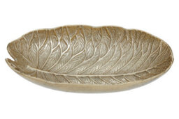 Orsina Luxurious Gold Finish Lotus Leaf Bowl With Sculptural Design, Stylish Decorative Bowl For Coffee Table - thumbnail 2