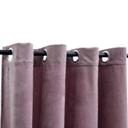 Walplus Blackout Curtains With Rings 2Pcs Velvet Antique Pink 140X175Cm - thumbnail 3