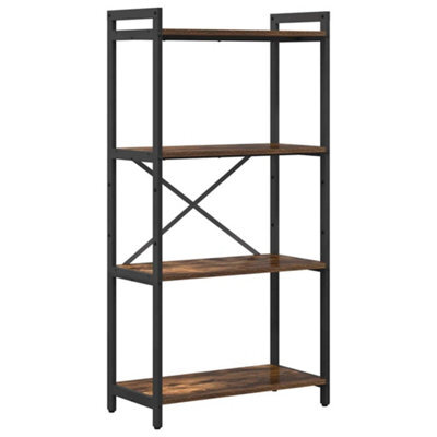 Berkfield Modern Bookcase Smoked Oak 60 X 30 X 118 Cm Engineered Wood - image 1